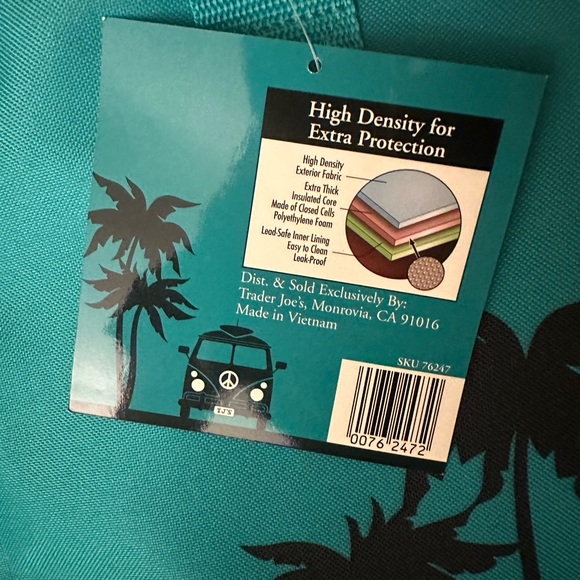 Teal Trader Joe’s Insulated Bag NWT - Picture 5 of 5